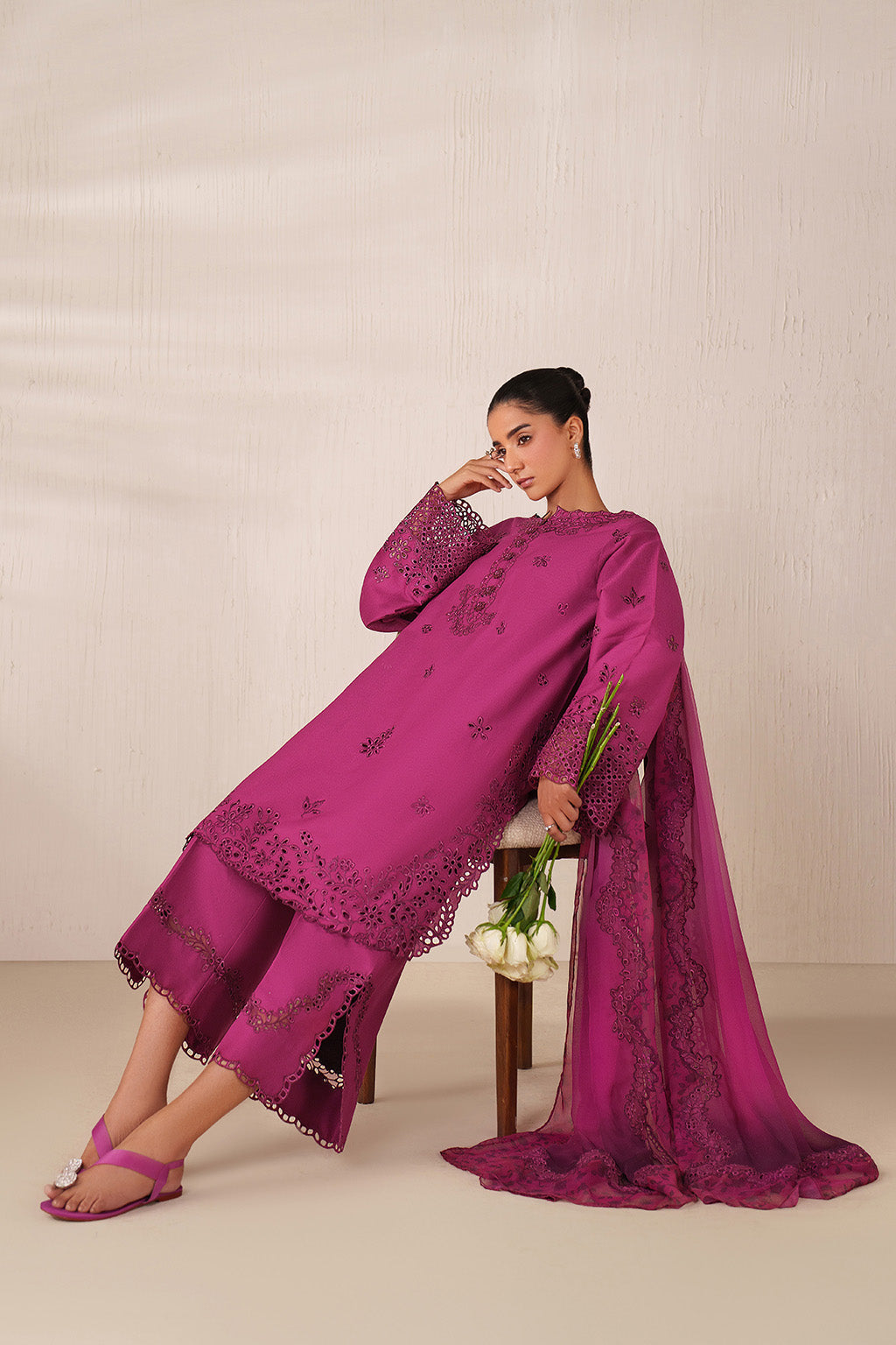 Iznik | Ramadan Edit | UE-593 Embroidered Textured Lawn