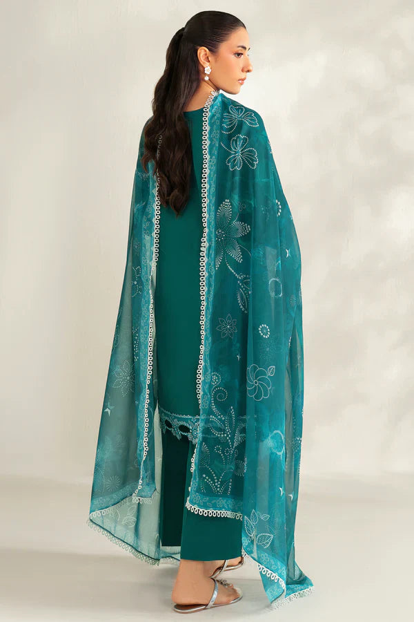 Farasha | Summer Weaves Embroidered lawn'26 | Jade Dazzle