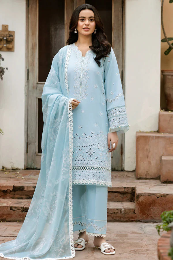 Farasha | Summer Weaves Embroidered lawn'26 | Sky Haze