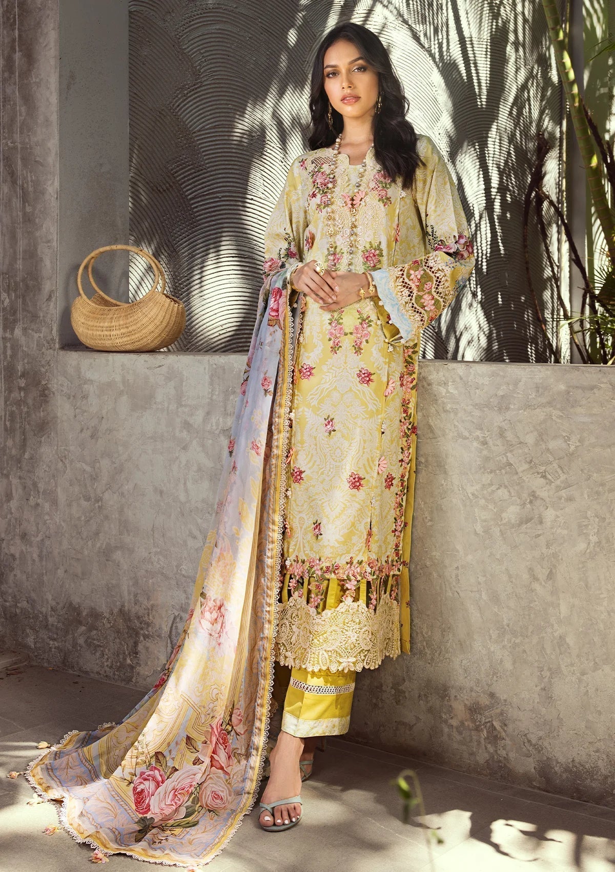 ELAF Signature Embroidered Lawn  3Pc Suit ESL-02A PIXIE DUST