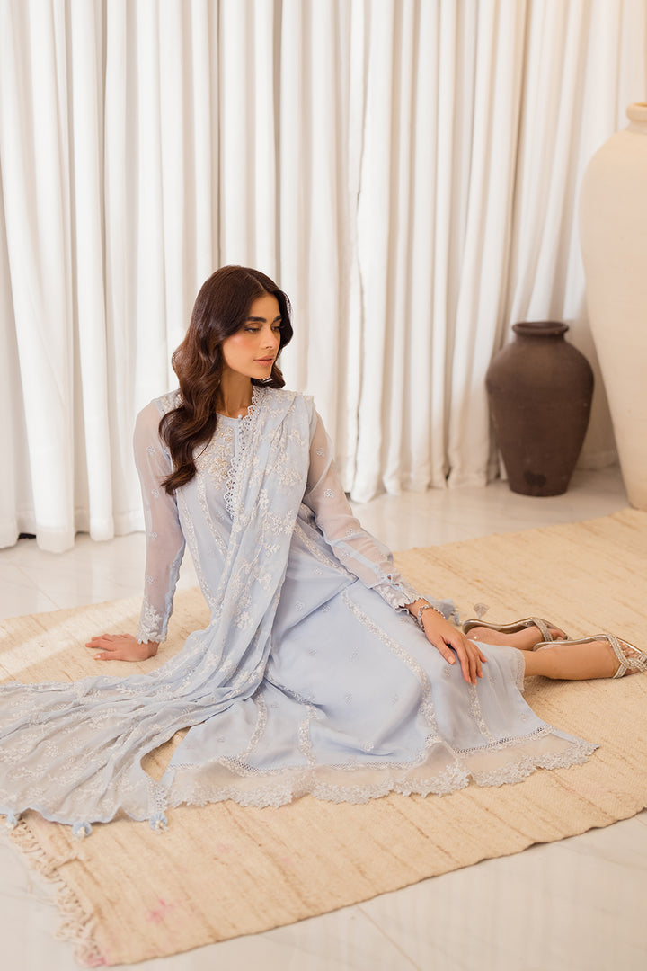 Azure | Ensembles Embroidered Formals | Serenity Sky - Riwayat-e-Khas