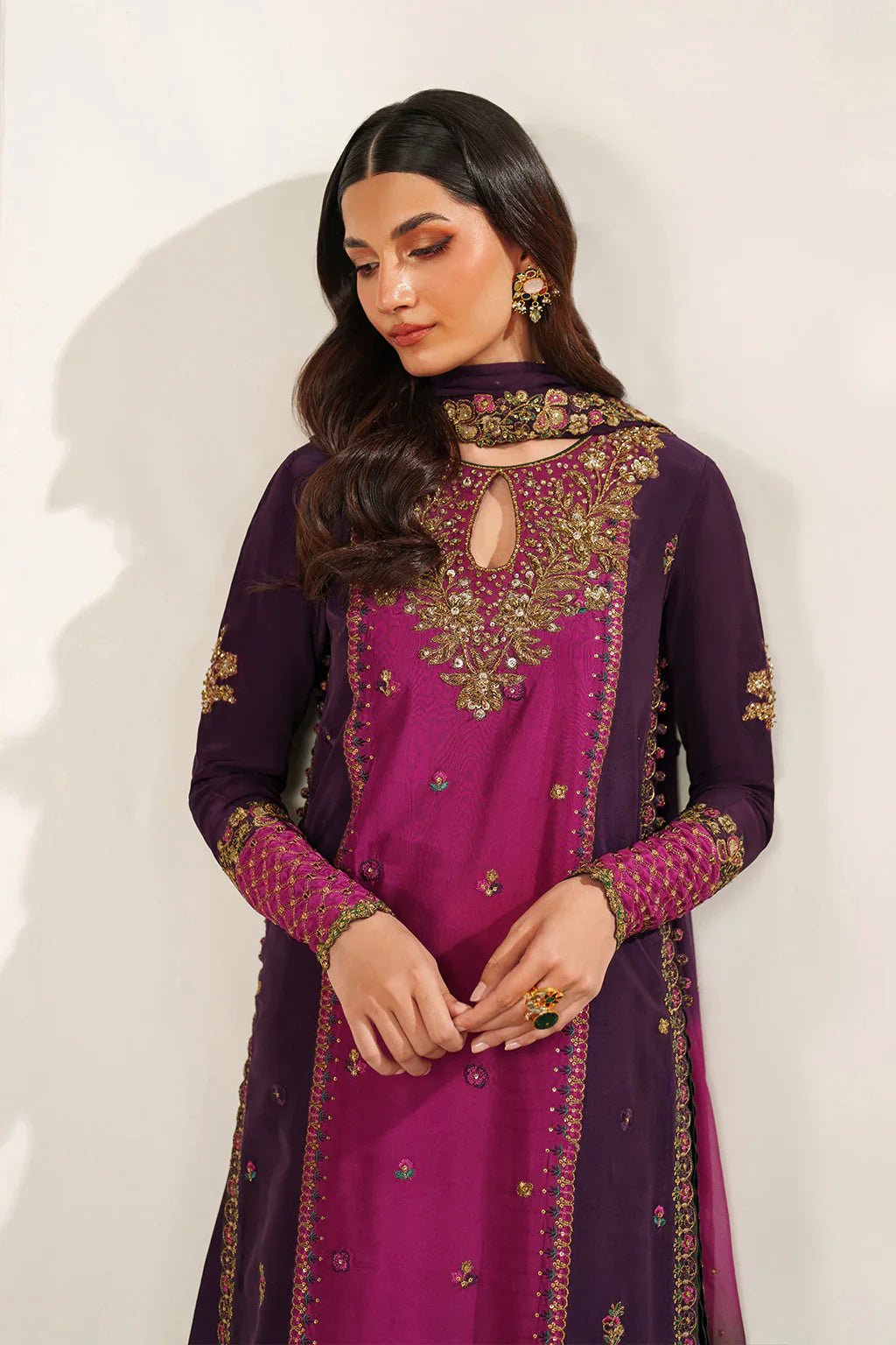 Iznik | Festive Formals | UE-611 Embroidered Ramen Silk