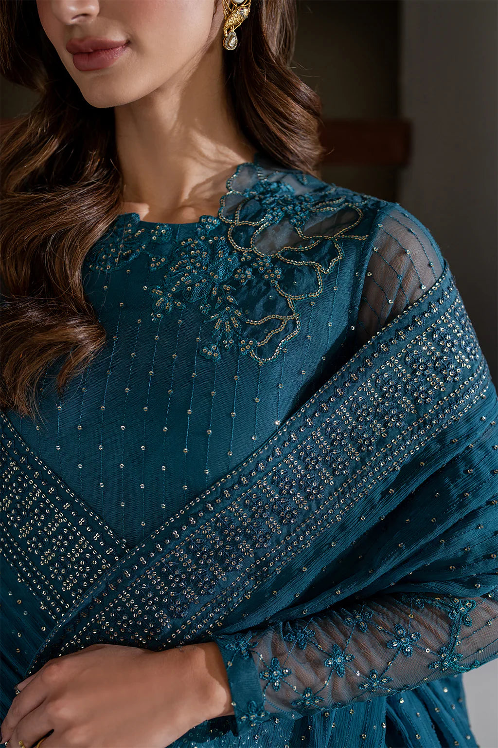 Iznik | Chinon Chiffon | CC-57 Embroidered Net