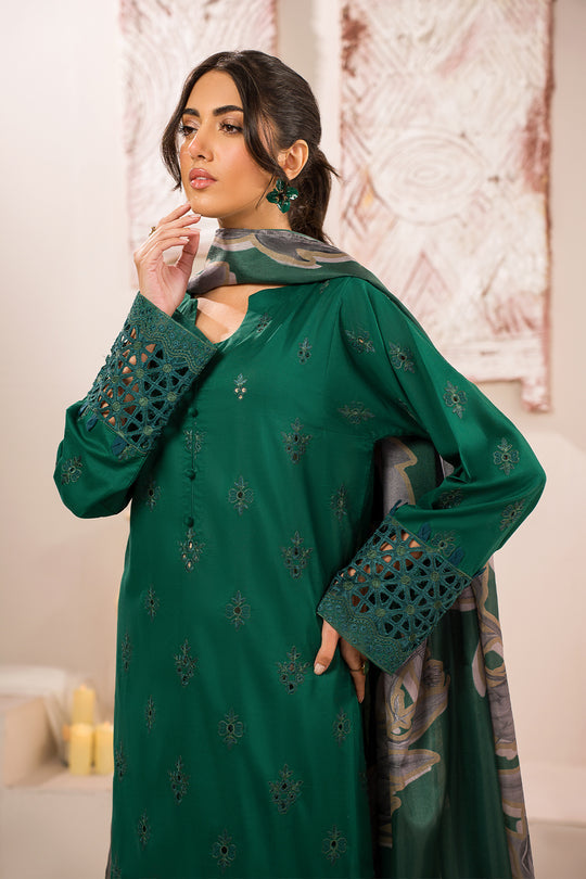 Iznik | Lawnkari 24 | UE-159 PLUSH GREEN - House Of Anaya