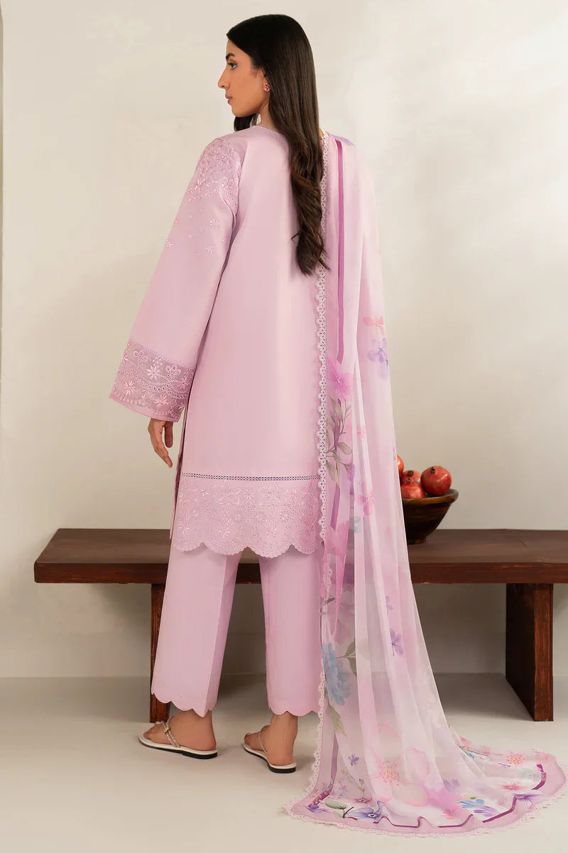 Farasha | Summer Weaves Embroidered lawn'26 | Cloud Pink