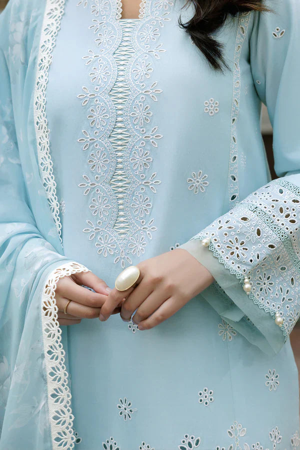 Farasha | Summer Weaves Embroidered lawn'26 | Sky Haze