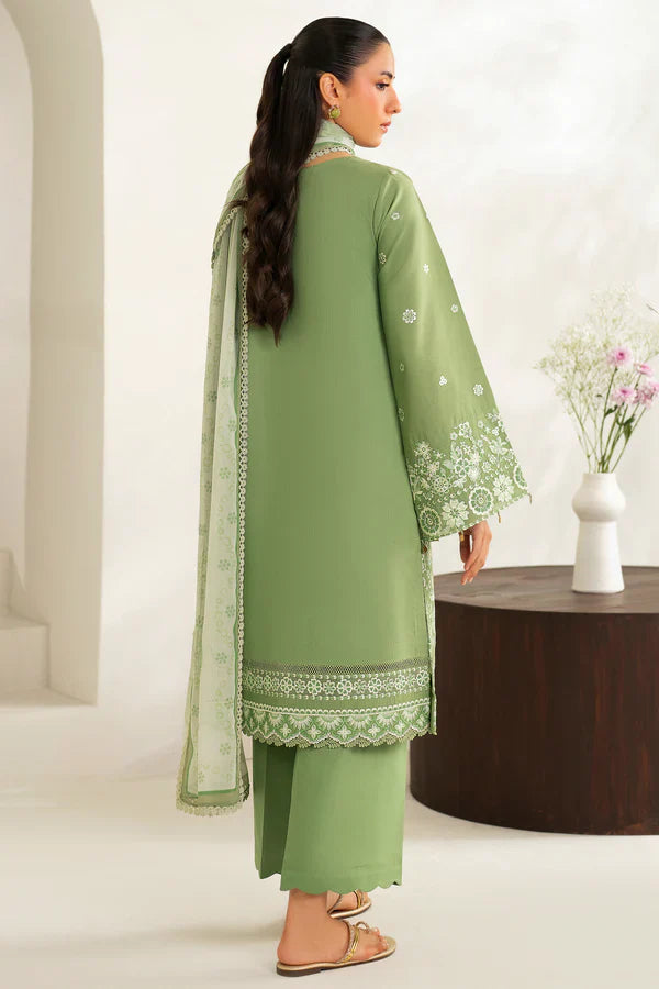 Farasha | Summer Weaves Embroidered lawn'26 | Dewy Sage