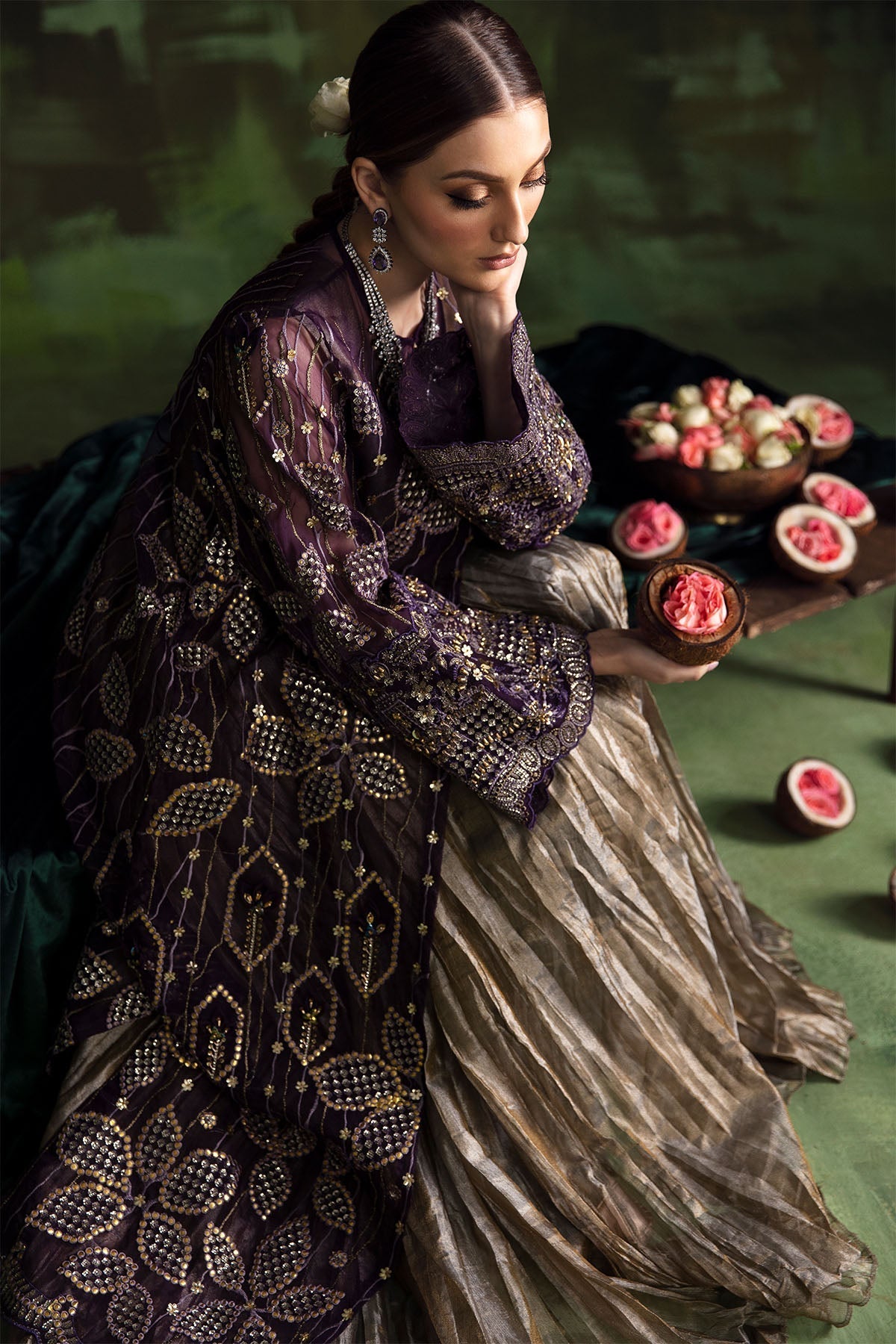 Nureh | Luxury Pret Formals | SEA FLOWER