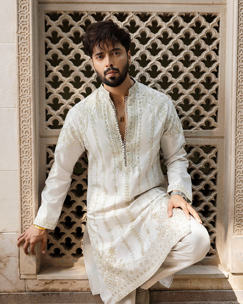 Pakistani Menswear | Faiza Saqlain | Bishr