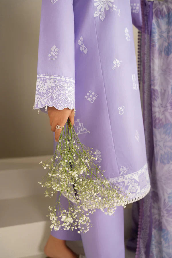 Farasha | Summer Weaves Embroidered lawn'26 | Lavender Peral