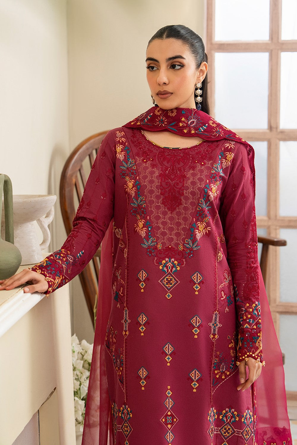 Maryum N Maria | Luxury Lawn 25 | AFINA - MS50108 - House Of Anaya