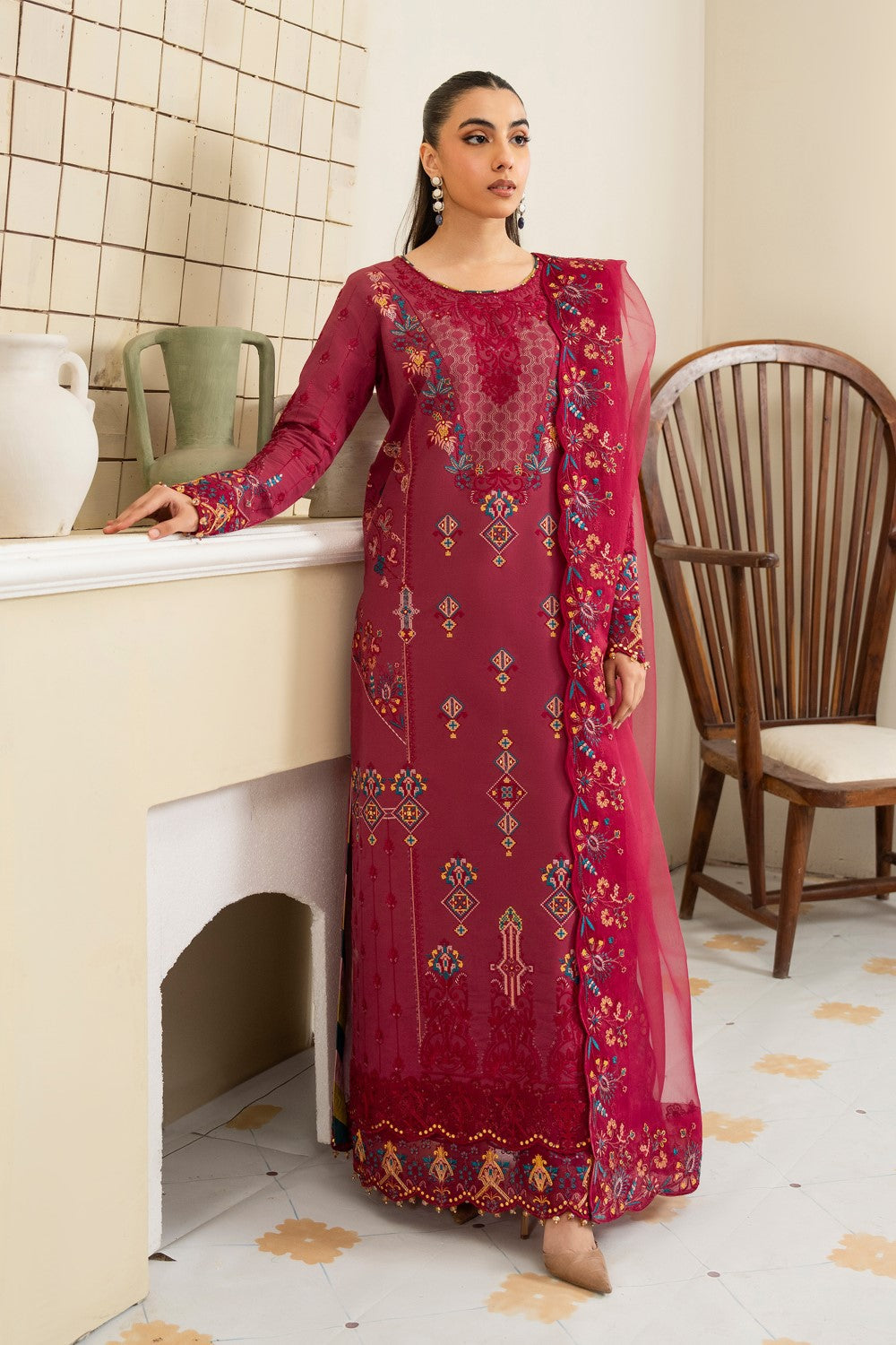 Maryum N Maria | Luxury Lawn 25 | AFINA - MS50108 - House Of Anaya