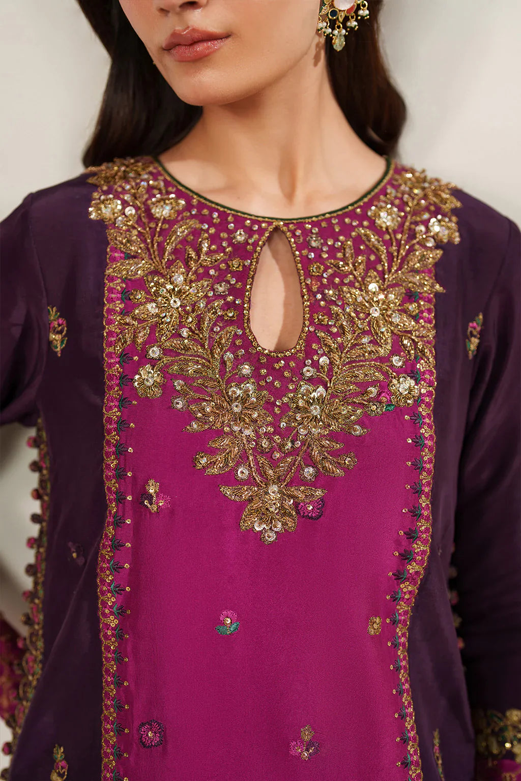 Iznik | Festive Formals | UE-611 Embroidered Ramen Silk