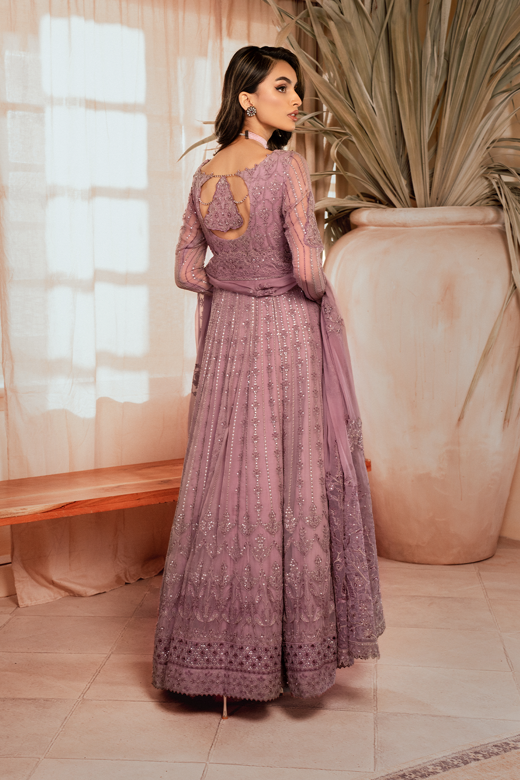 Iznik | Chiffon Kari | ICK-02 Embroidered Chiffon - House Of Anaya