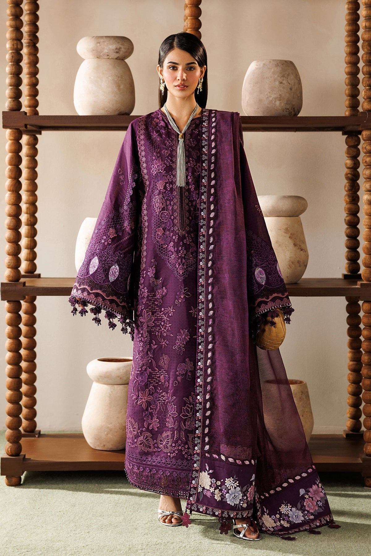 Baroque | Edit Lawnƒ??26 | EMBROIDERED LAWN EL26-D02 UNSTITCHED