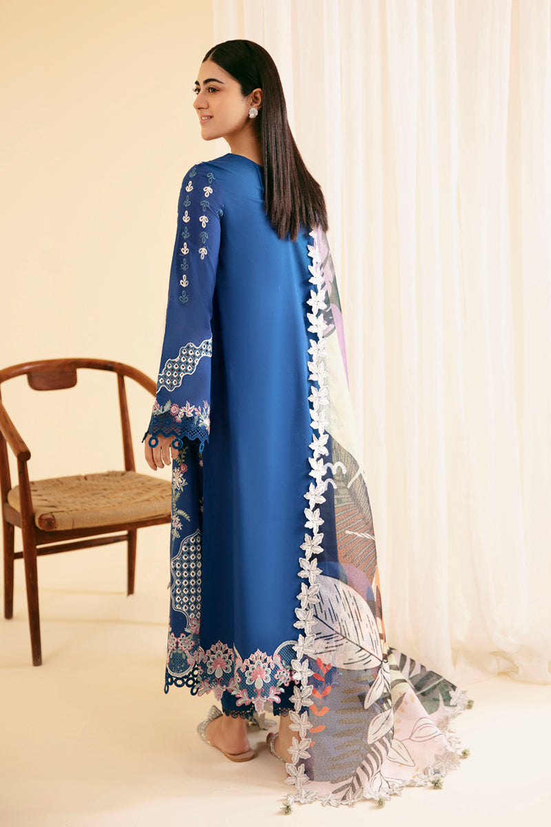 Qalamkar | Qlinekari Luxury Lawn | SQ-08 ZEL - House Of Anaya
