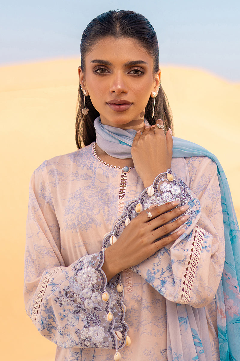 Cross Stitch | Eid Lawn 24 | PEACH - House Of Anaya