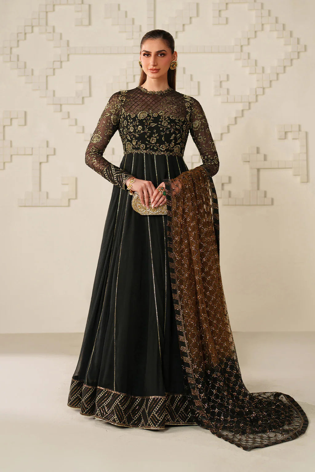 Iznik | Festive Formals | UE-621 Embroidered Chiffon