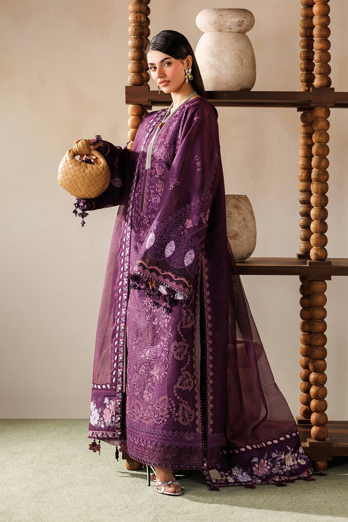Baroque | Edit Lawnƒ??26 | EMBROIDERED LAWN EL26-D02 UNSTITCHED