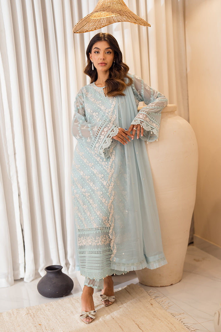 Azure | Ensembles Embroidered Formals | Mint Glaze - Riwayat-e-Khas
