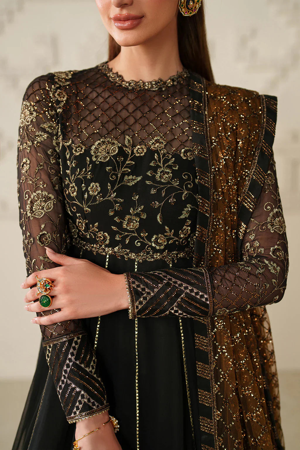 Iznik | Festive Formals | UE-621 Embroidered Chiffon