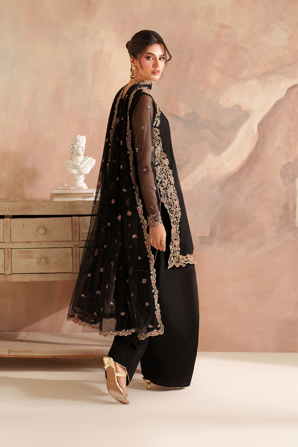 Iznik I Festive Formal I CC-77 Embroidered Net