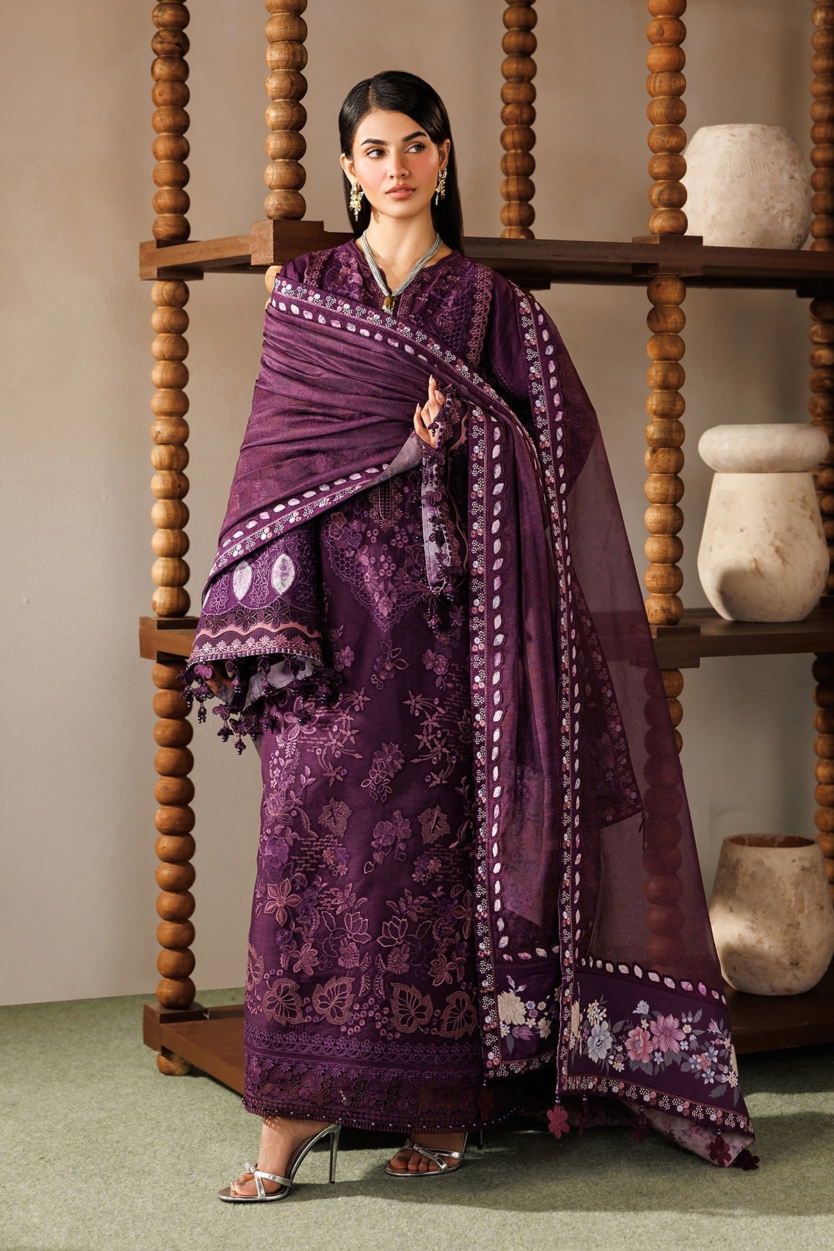 Baroque | Edit Lawnƒ??26 | EMBROIDERED LAWN EL26-D02 UNSTITCHED