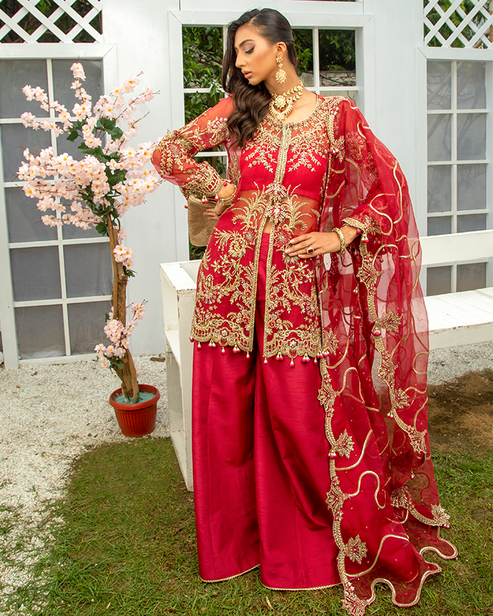 Nyra | Wedding Formals 24 | Scarlet - Riwayat-e-Khas