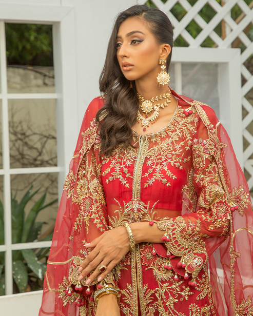 Nyra | Wedding Formals 24 | Scarlet - Riwayat-e-Khas
