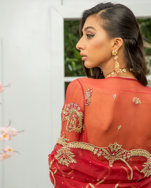 Nyra | Wedding Formals 24 | Scarlet - Riwayat-e-Khas
