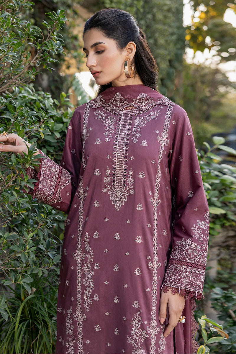 Farasha | Summer Weaves Embroidered lawn'26 | Dusty Rose