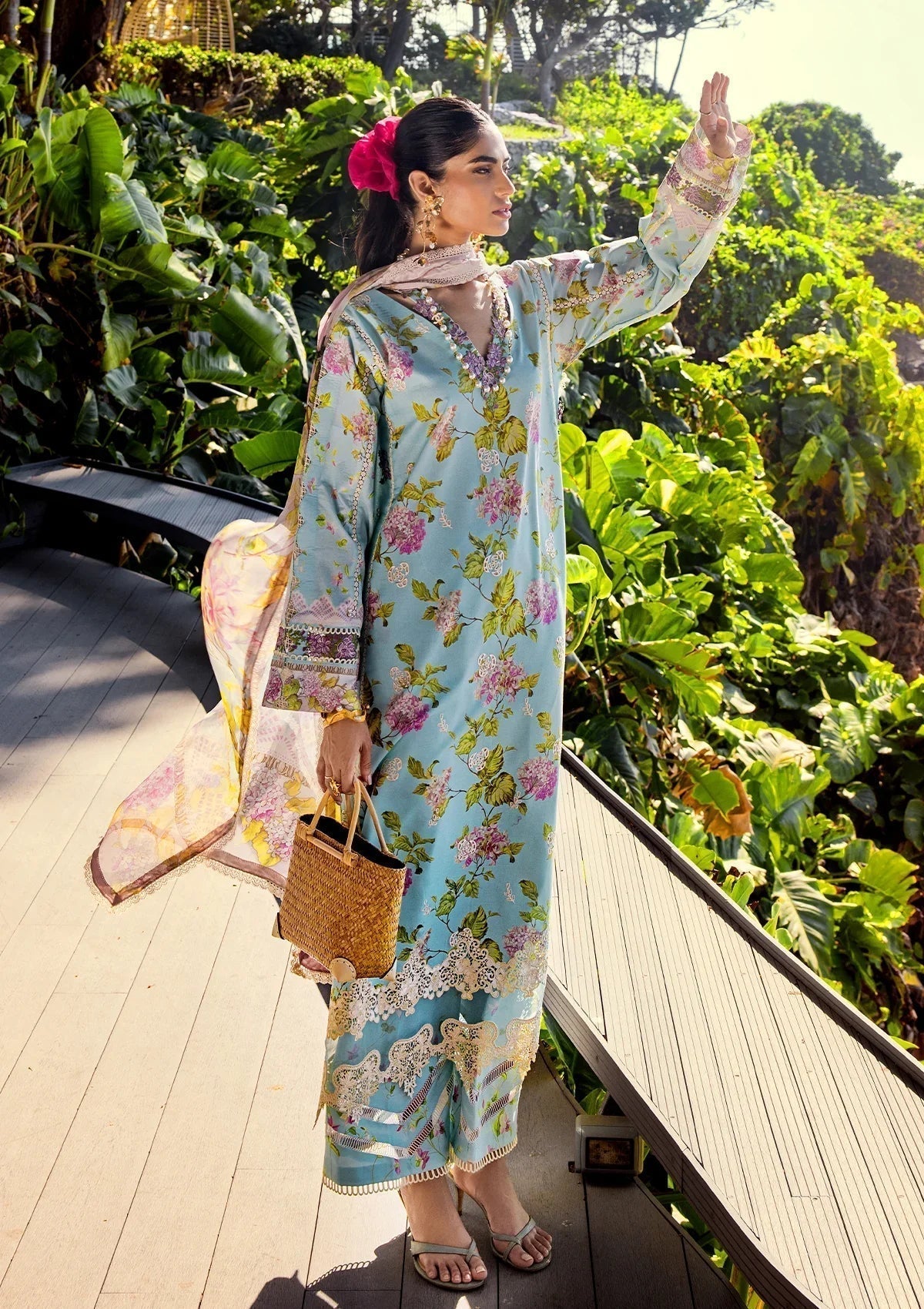 ELAF Signature Embroidered Lawn 3Pc Suit ESL-05A STARLIT HARMONY