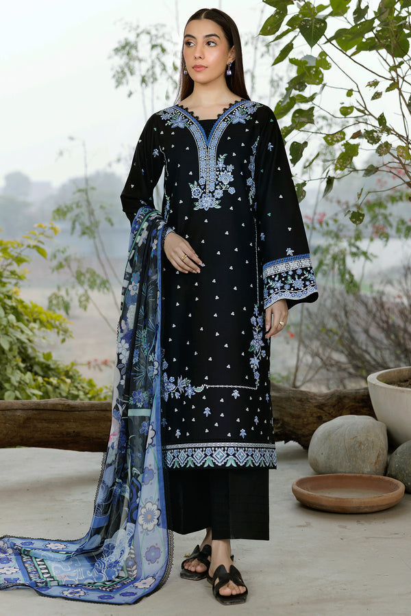 Farasha | Summer Weaves Embroidered Lawn | Ashen Light