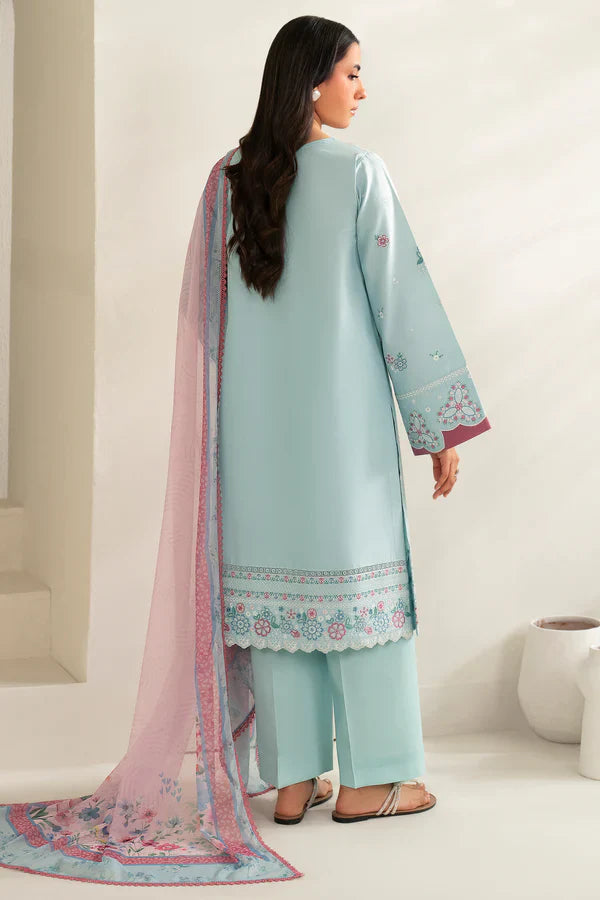 Farasha | Summer Weaves Embroidered lawn'26 | Blue Slate