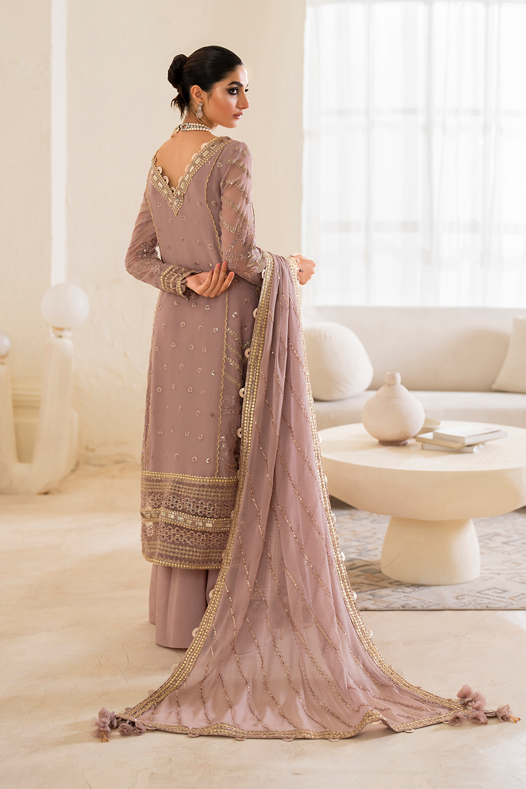 Iznik | Chinnon Chiffon | CC-48 Embroidered Chiffon - House Of Anaya