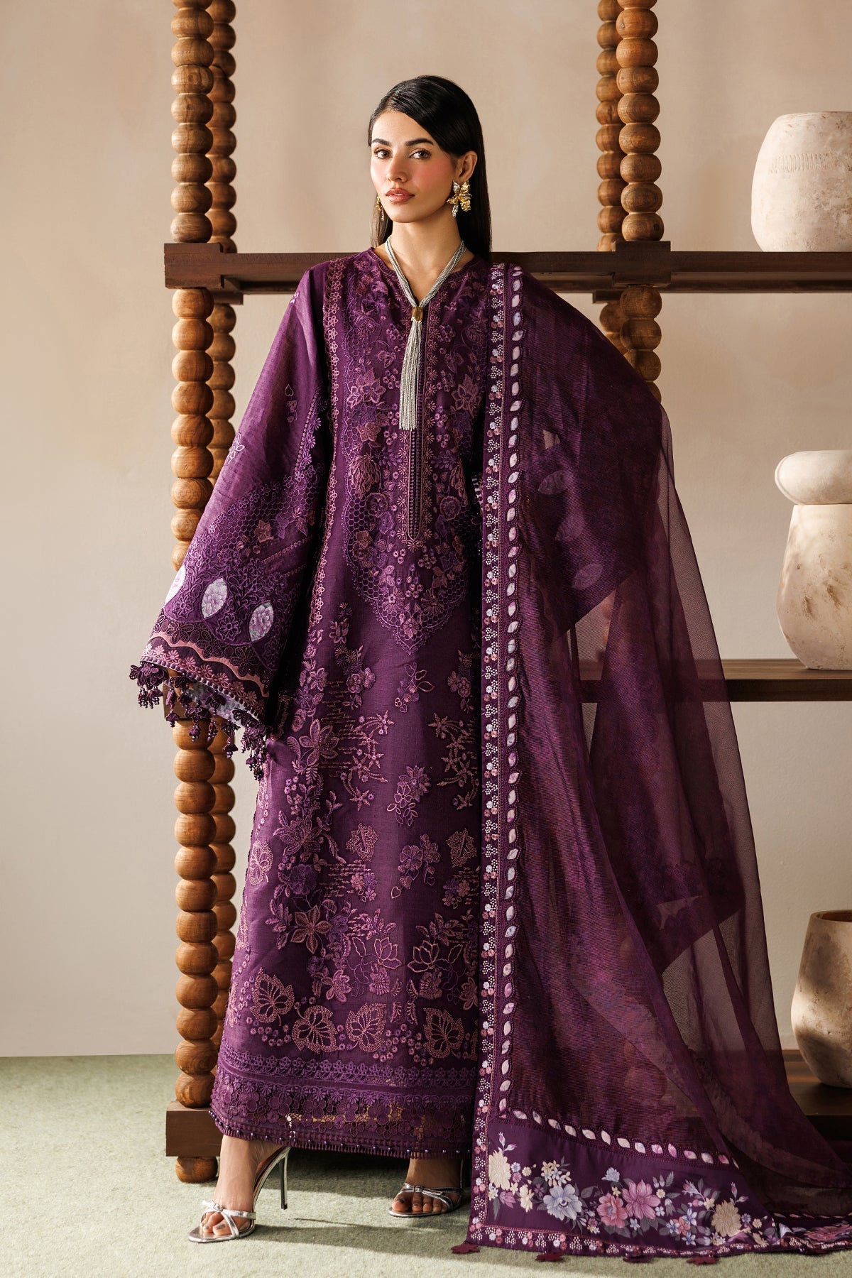 Baroque | Edit Lawnƒ??26 | EMBROIDERED LAWN EL26-D02 UNSTITCHED