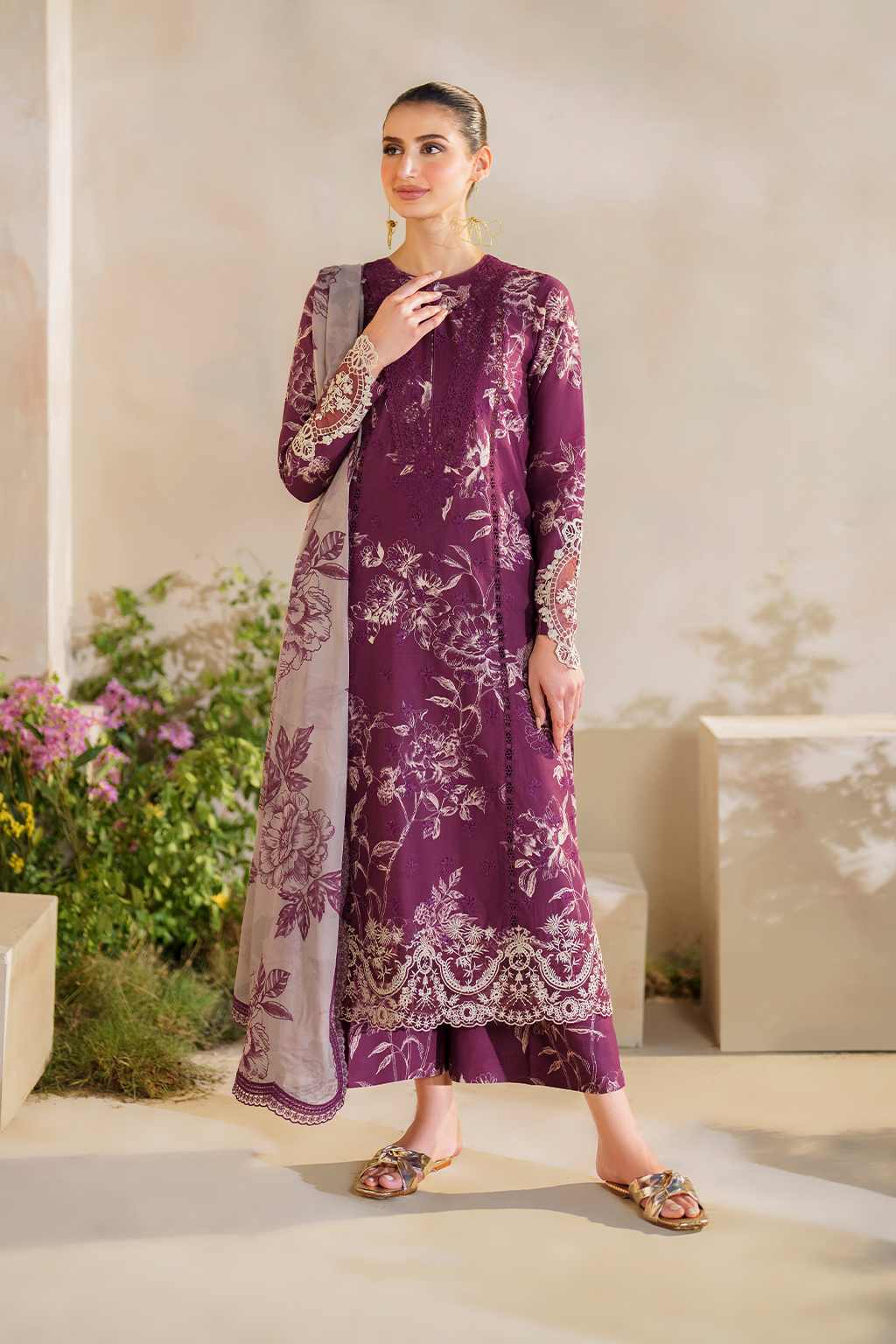 Iznik | Festive lawn 24 | SFL-04 - House Of Anaya