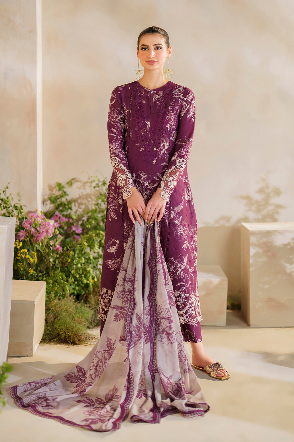 Iznik | Festive lawn 24 | SFL-04 - House Of Anaya
