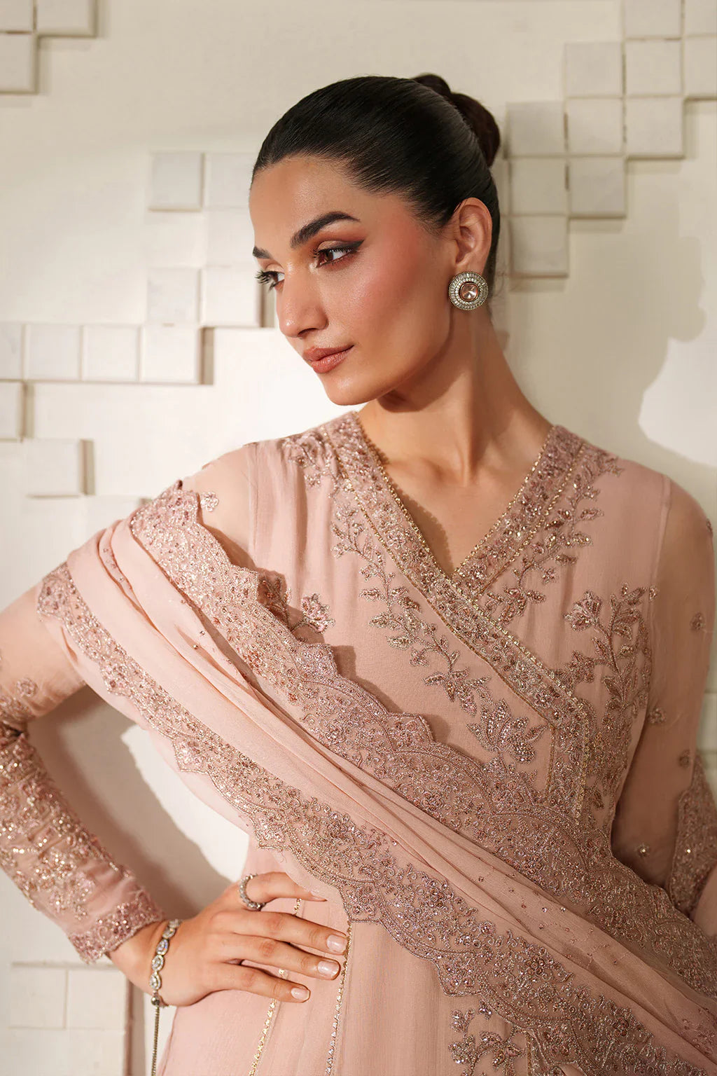 Iznik | Festive Formals | UE-623 Embroidered Chiffon
