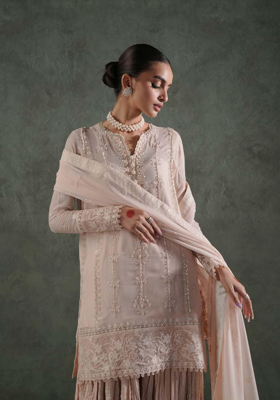 Zarqash | Lakhnawi Festive Chiffon 24 |  ZQL 008A HAIYA