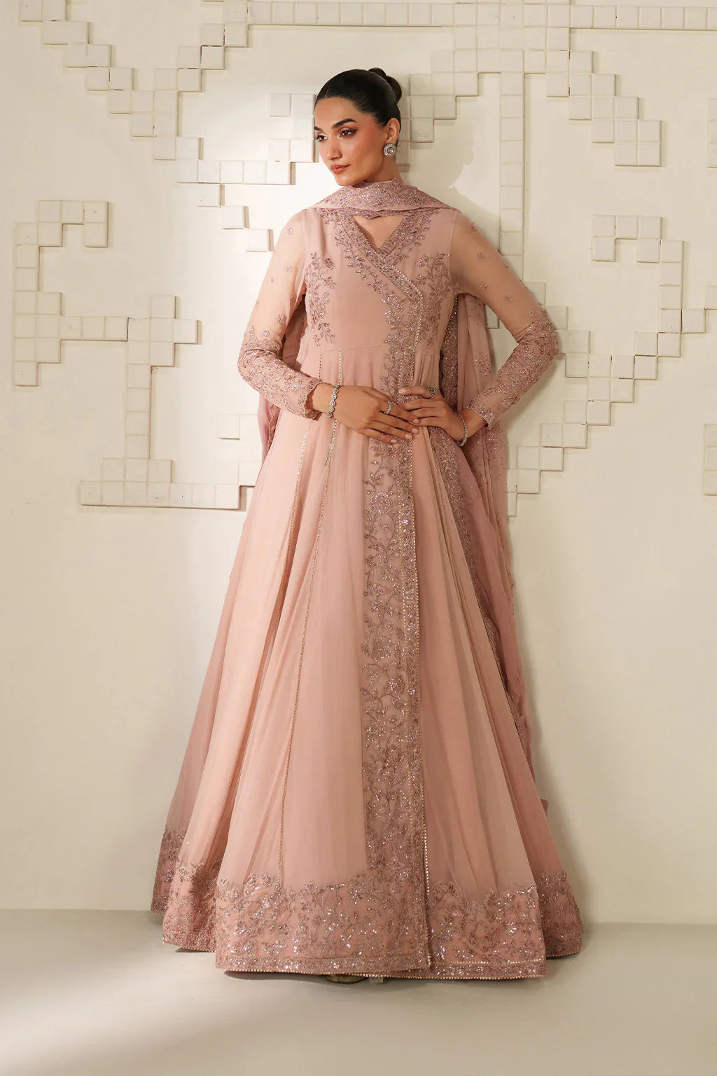 Iznik | Festive Formals | UE-623 Embroidered Chiffon