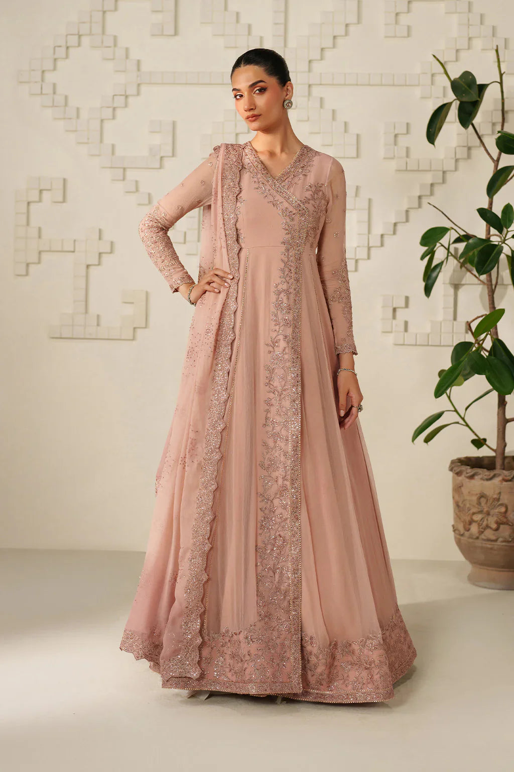Iznik | Festive Formals | UE-623 Embroidered Chiffon