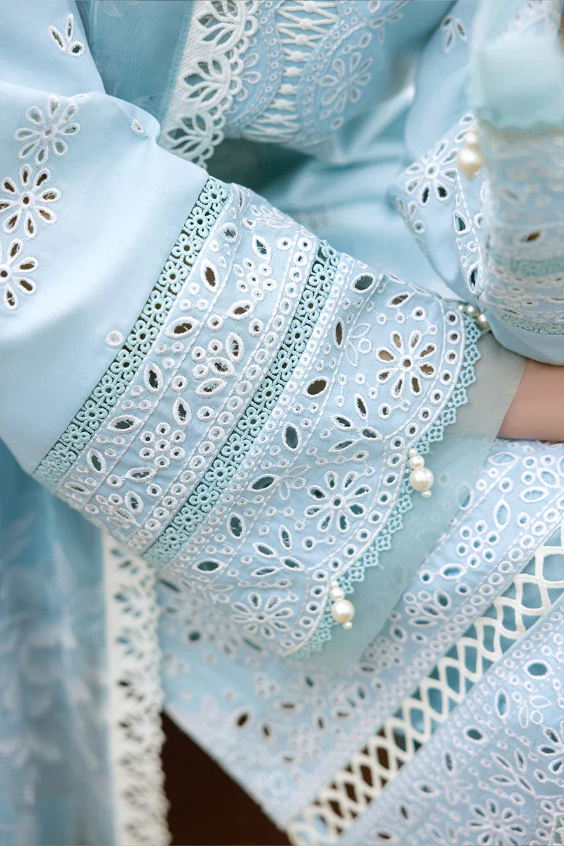 Farasha | Summer Weaves Embroidered lawn'26 | Sky Haze