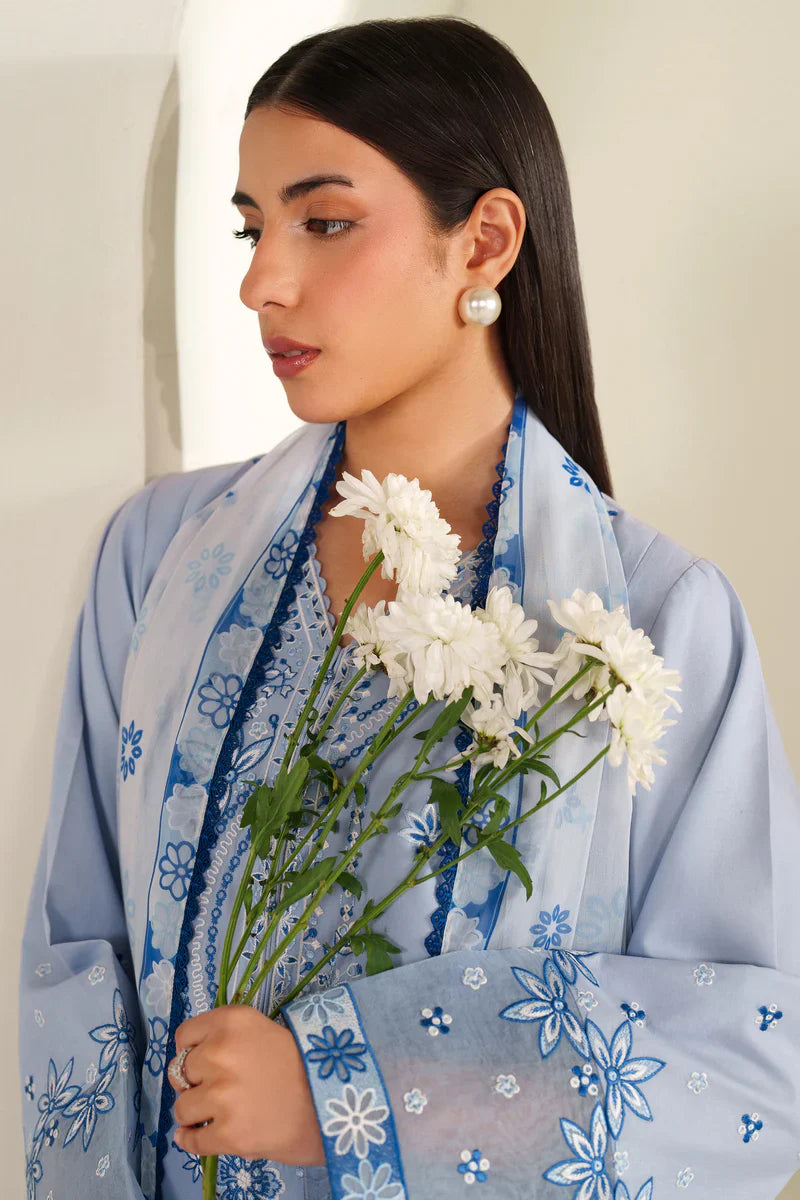 Farasha | Summer Weaves Embroidered lawn'26 | Cloud Aura