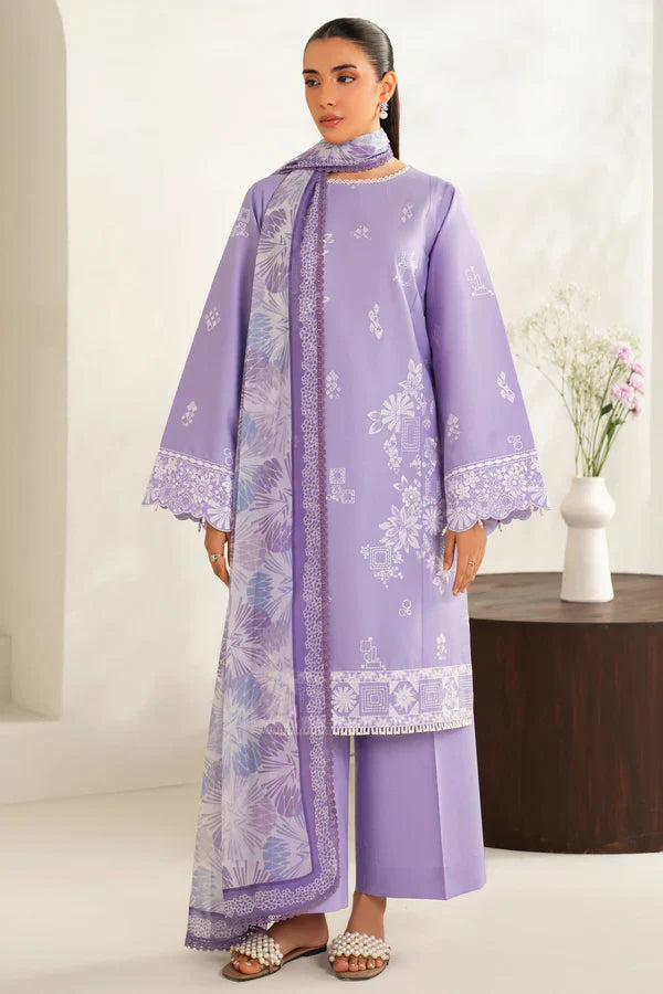 Farasha | Summer Weaves Embroidered lawn'26 | Lavender Peral