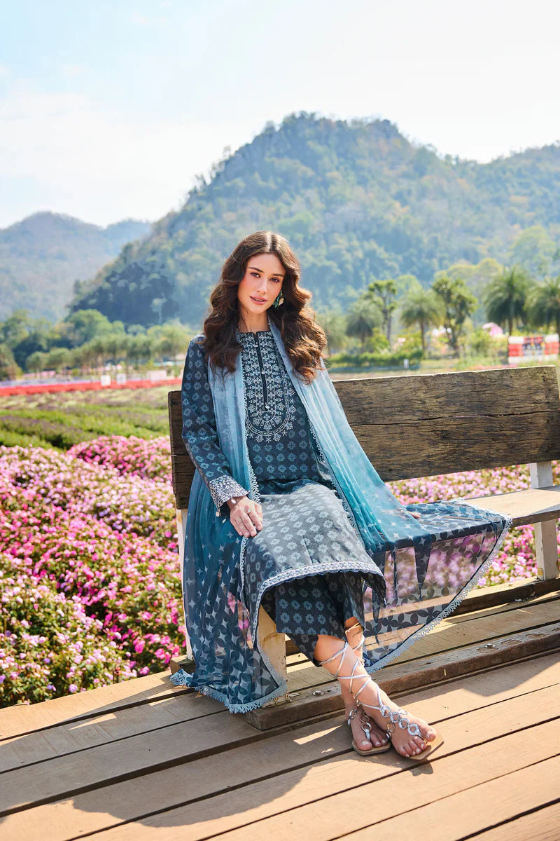 Farasha | Printed Essentials’26 | Blue Reverie