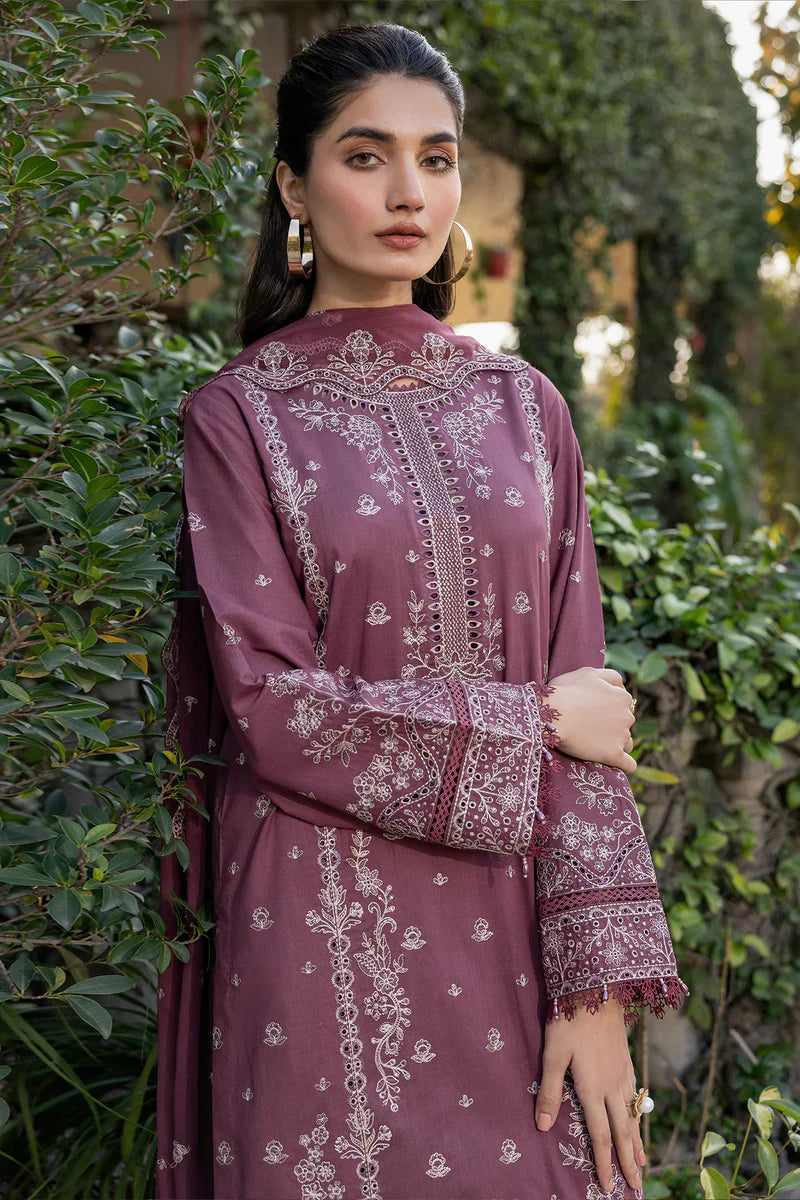 Farasha | Summer Weaves Embroidered lawn'26 | Dusty Rose
