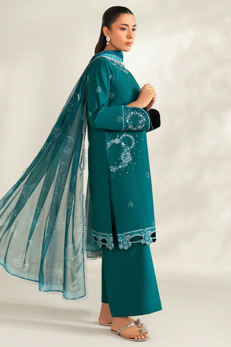 Farasha | Summer Weaves Embroidered lawn'26 | Jade Dazzle