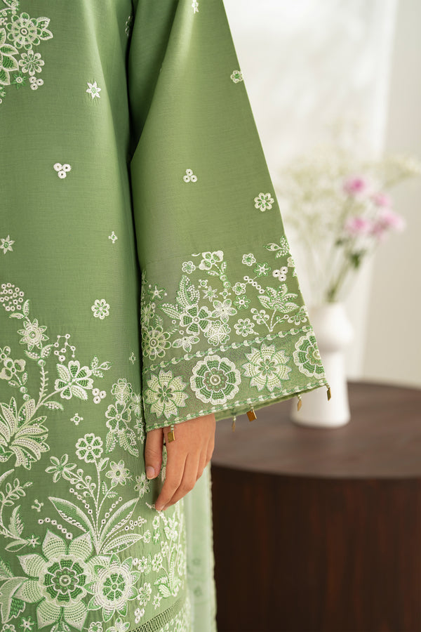 Farasha | Summer Weaves Embroidered lawn'26 | Dewy Sage