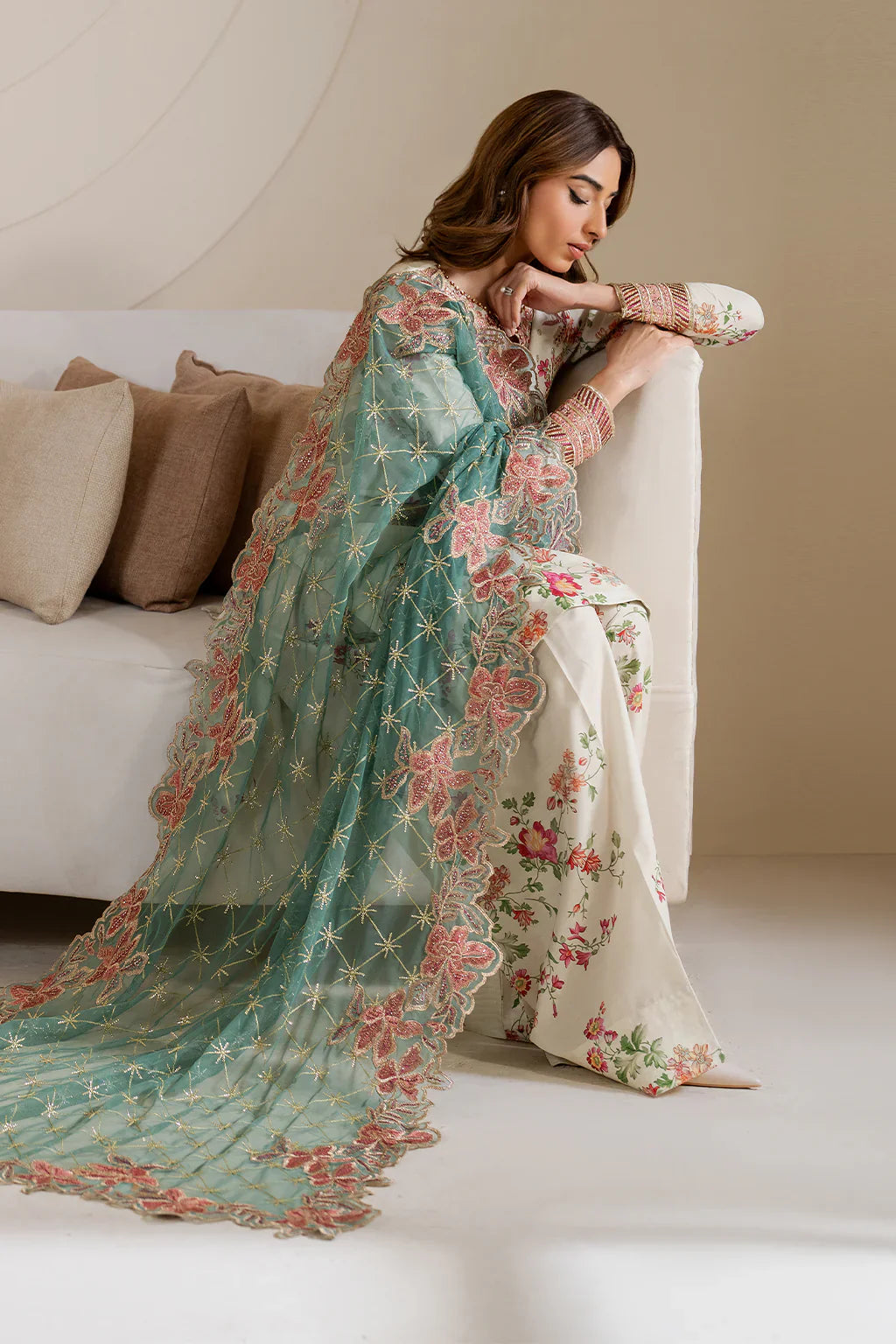 Iznik | Exclusive Formals | UE-411 Printed Silk